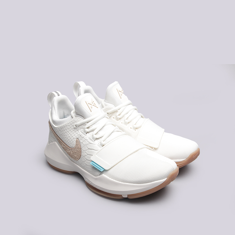 мужские бежевые баскетбольные кроссовки Nike PG 1 878627-110 - цена, описание, фото 2